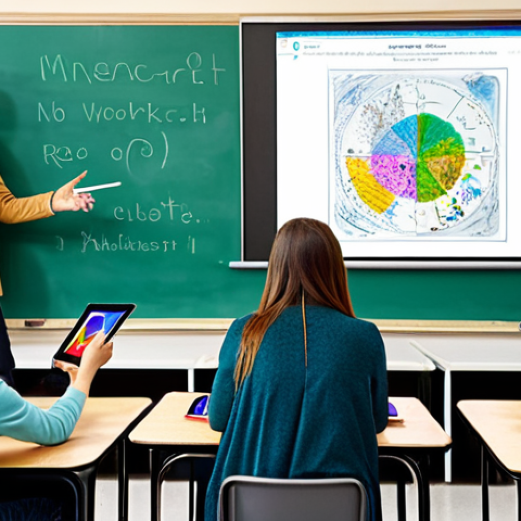 **
"A teacher facilitating a collaborative art project using tablets in a bright and colorful classroom. Students are fully clothed and engaged, working together on digital canvases. The classroom features diverse artwork and educational posters. safe for work, appropriate content, professional educational setting, fully clothed, perfect anatomy, natural proportions, high quality, family-friendly."
**