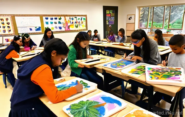미술교육사 자격증 준비 팁 - **Prompt:** A creative and focused individual, appearing as a professional art educator, is meticulo...