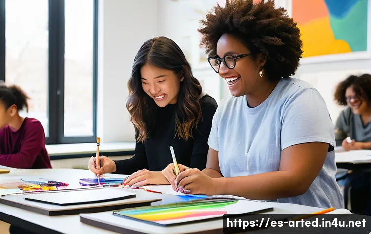미술교육사로서 직업 훈련 프로그램 - **Prompt 1: Innovative Art Education Workshop**
    A vibrant and modern art education workshop set ...